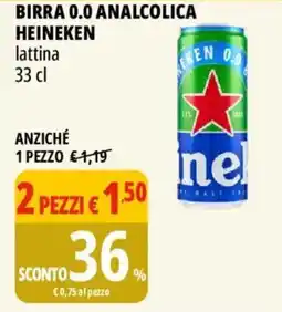 Tigros Birra 0.0 analcolica HEINEKEN offerta
