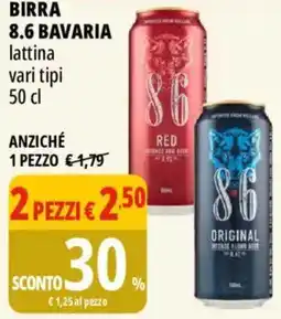 Tigros Birra 8.6 BAVARIA offerta