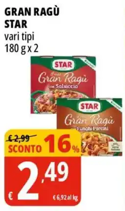 Tigros Gran ragù STAR offerta