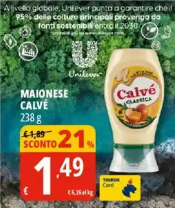 Tigros Maionese CALVÉ offerta