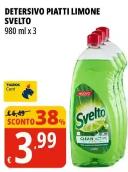 Tigros Detersivo piatti limone SVELTO offerta