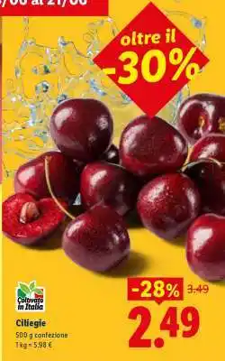 Lidl Ciliegie offerta