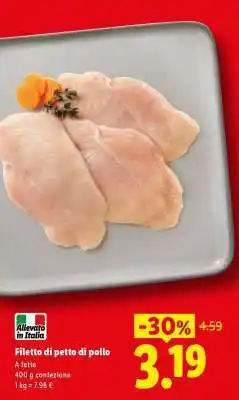 Lidl Filetto di petto di pollo offerta