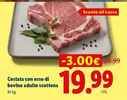 Lidl Costata con osso di bovino adulto Scottona offerta