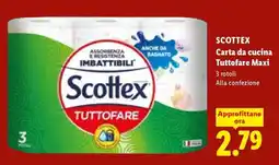 Lidl SCOTTEX Carta da cucina Tuttofare Maxi offerta