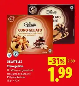 Lidl Gelatelli Cono gelato offerta