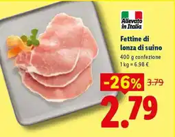 Lidl Fettine di lonza di suino offerta