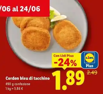 Lidl Cordon Bleu di tacchino offerta