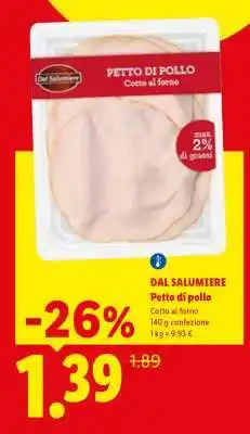 Lidl Dal Salumiere Petto di pollo offerta