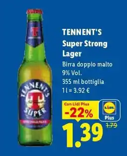 Lidl TENNENT'S Super Strong Lager offerta