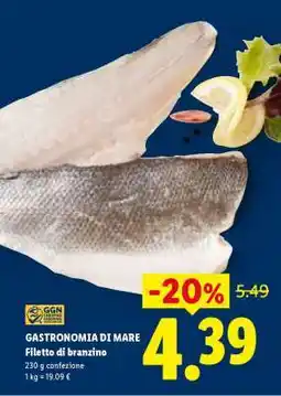 Lidl Gastronomia di Mare Filetto di branzino offerta