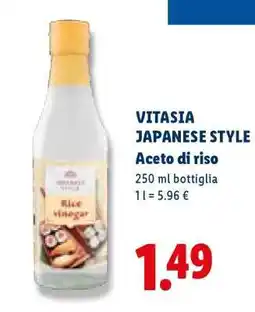 Lidl VITASIA JAPANESE STYLE Aceto di riso offerta
