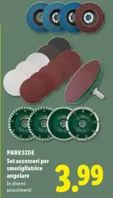 Lidl PARKSIDE Set accessori per smerigliatrice angolare offerta
