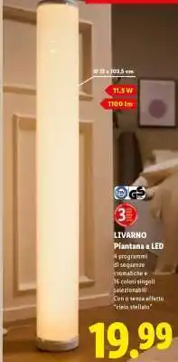 Lidl Livarno Piantana a LED offerta