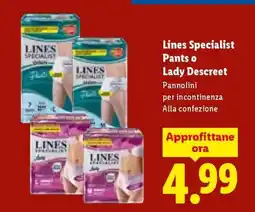 Lidl Lines Specialist Pants o Lady Descreet offerta