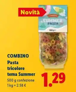 Lidl COMBINO Pasta tricolore tema Summer offerta