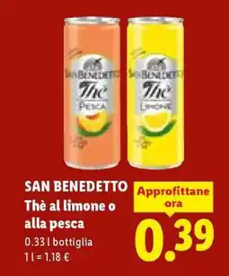 Lidl SAN BENEDETTO Thè al limone o alla pesca offerta