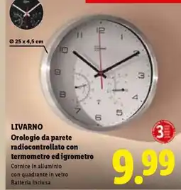 Lidl Livarno Orologio da parete offerta