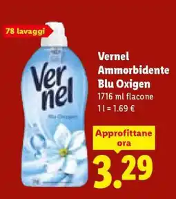 Lidl Vernel Ammorbidente Blu Oxigen offerta