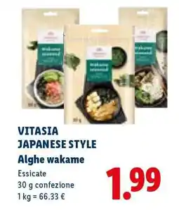 Lidl VITASIA JAPANESE STYLE Alghe wakame offerta