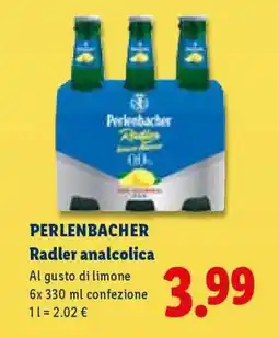 Lidl PERLENBACHER Radler analcolica offerta
