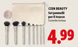 Lidl CIEN BEAUTY Set pennelli per il trucco offerta