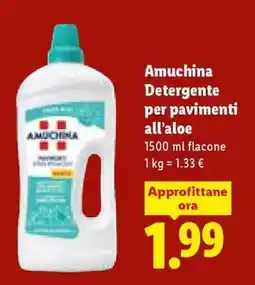 Lidl Amuchina Detergente per pavimenti all’aloe offerta