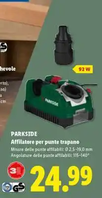 Lidl PARKSIDE Affilatore per punte trapano offerta
