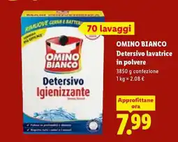 Lidl OMINO BIANCO Detersivo lavatrice in polvere offerta