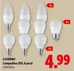 Lidl Livarno Lampadina LED, 6 pezzi offerta