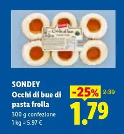 Lidl Sondey Occhi di bue di pasta frolla offerta