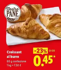 Lidl CROISSANT AL BURRO offerta