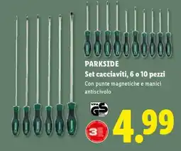 Lidl PARKSIDE Set cacciaviti, 6 o 10 pezzi offerta