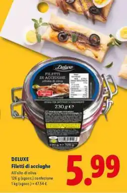 Lidl Deluxe Filetti di acciughe offerta