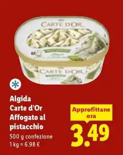 Lidl Algida Carte d’Or Affogato al pistacchio offerta