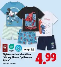 Lidl Pigiama corto da bambino offerta