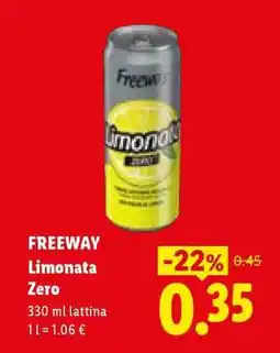 Lidl FREEWAY Limonata Zero offerta