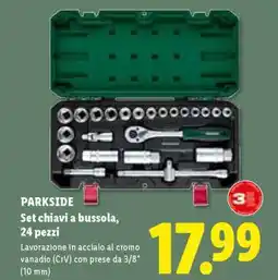 Lidl PARKSIDE Set chiavi a bussola, 24 pezzi offerta
