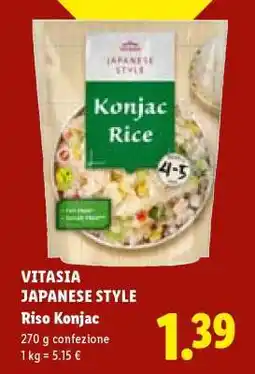Lidl VITASIA JAPANESE STYLE Riso Konjac offerta