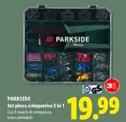Lidl PARKSIDE Set pinza crimpatrice 5 in 1 offerta
