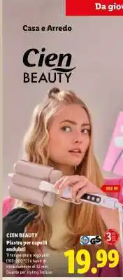 Lidl CIEN BEAUTY Piastra per capelli ondulati offerta