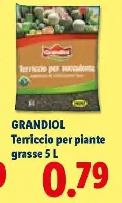 Lidl GRANDIOL Terriccio per piante grasse 5 L offerta