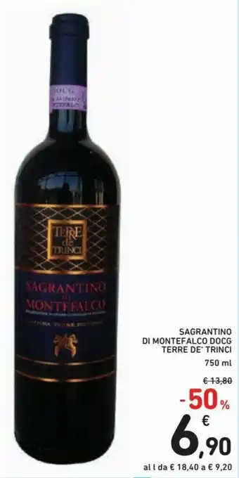 Spazio Conad Terre de' Trinci Sagrantino di Montefalco Docg 750ml offerta