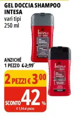Tigros Gel doccia shampoo INTESA offerta