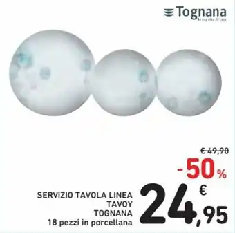 Spazio Conad Tognana Servizio Tavola Linea Tavoy 18 pezzi offerta
