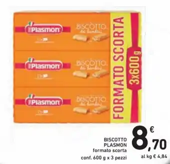 Spazio Conad Plasmon Biscotto 600g x 3 pezzi offerta