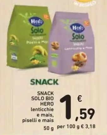 Spazio Conad Hero Snack Solo Bio 50g offerta