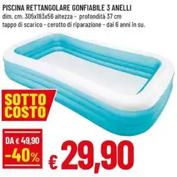 Famila Piscina rettangolare gonfiabile 3 anelli offerta