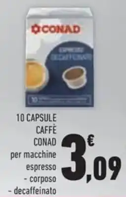 Conad Superstore 10 capsule caffè CONAD offerta