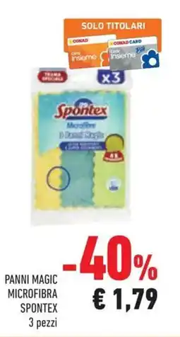Conad Superstore Panni magic microfibra SPONTEX offerta